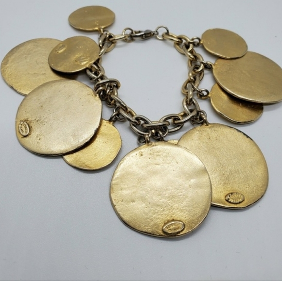 Vintage Kenneth Jay Lane Signed Rare Charm Bracelet - Picture 6 of 7